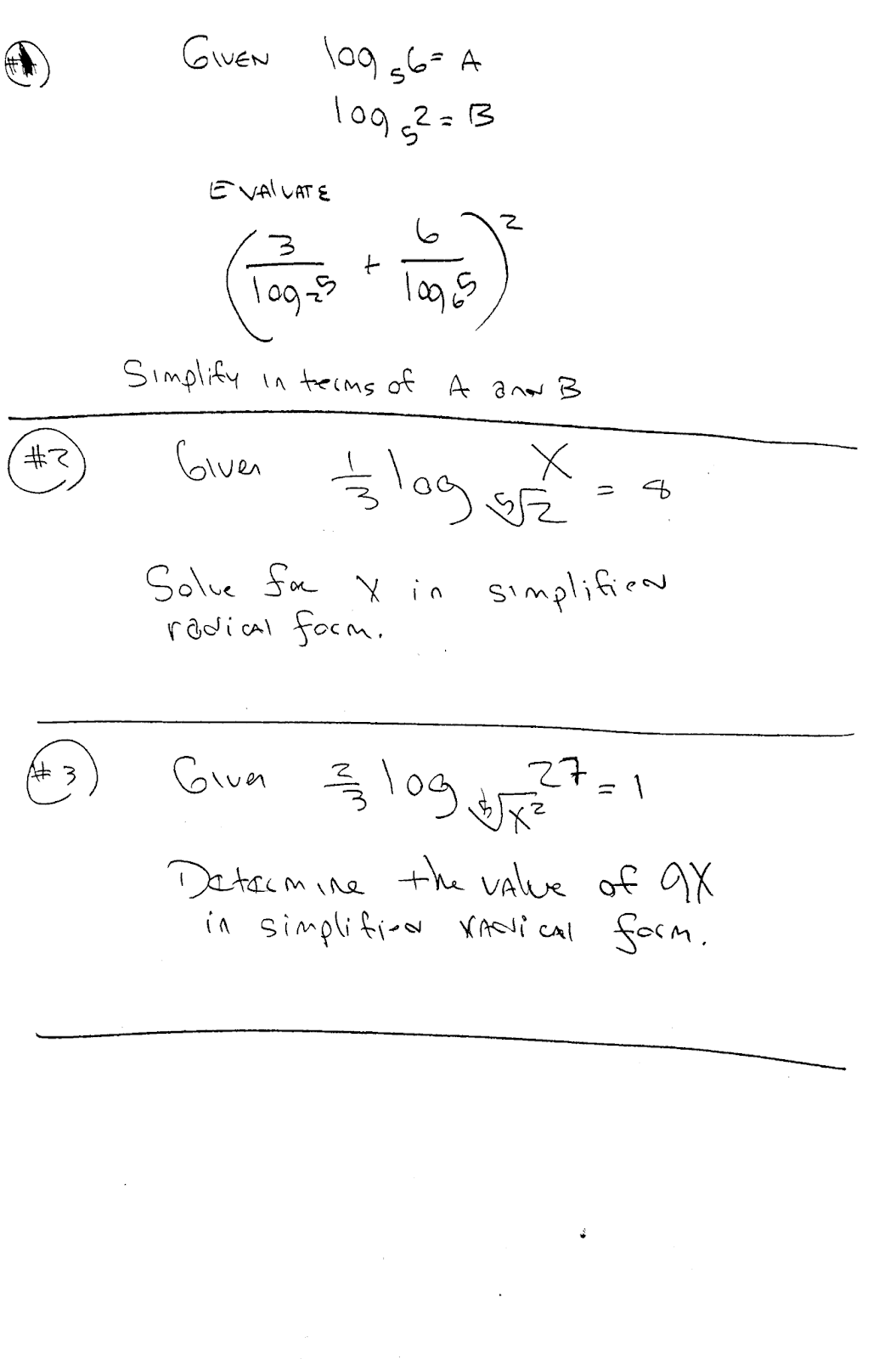 Pre Calculus: Chapter 3 (exponential and logarithmic)