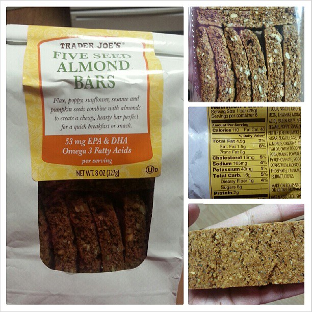 Shannon's Lightening the Load Trader Joe’s Five Seed Almond Bars