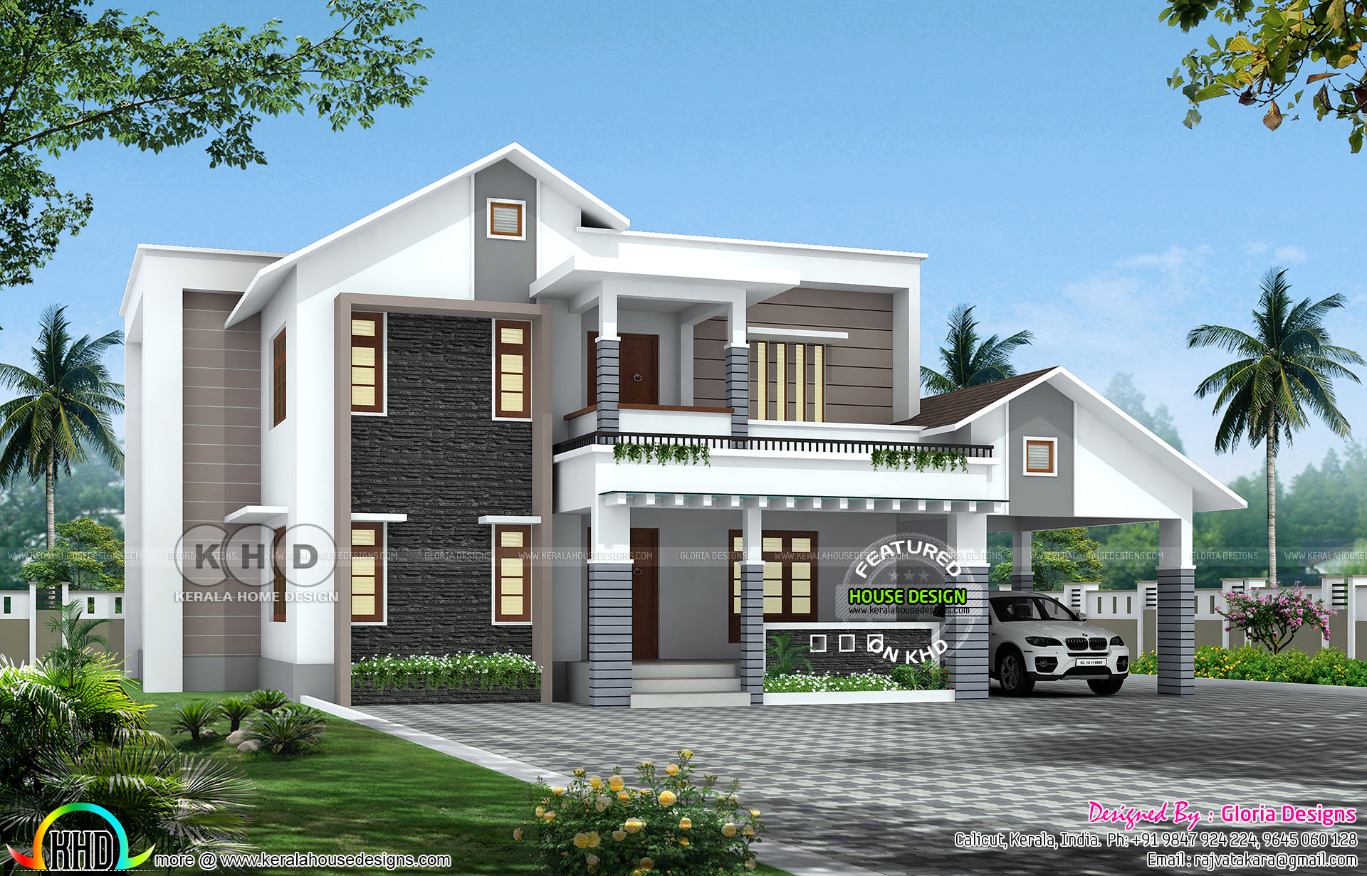 Lovely 4 Bedroom Mixed Roof Home Part - 12: Attached Bedrooms : 4. Design Style : Mixed Roof. Interior Ideas And Facility Details. Read More » Please Follow Kerala Home Design
