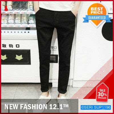 SUP1196P22 Plain Black Pekat Long Pants Jeans BMGShop