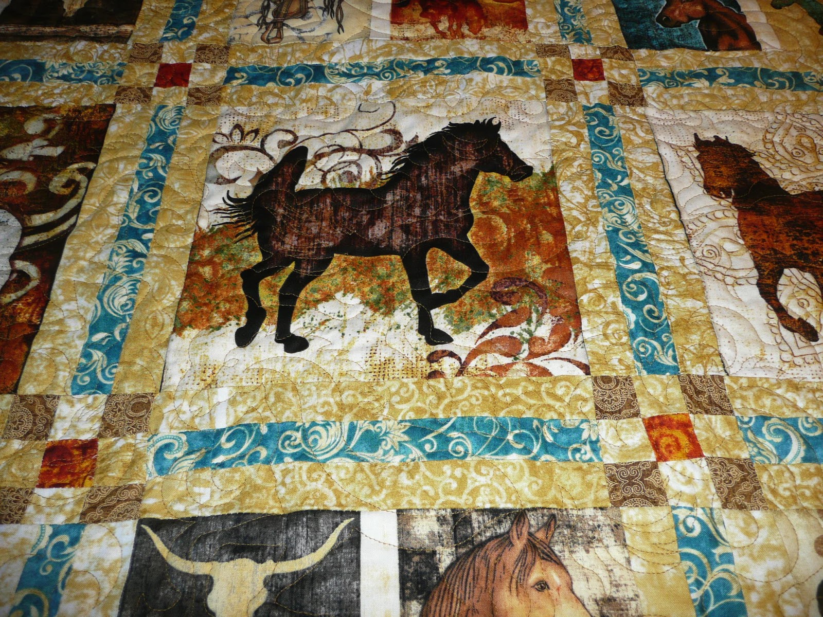 Acorn Ridge Quilting Anna's "Unbridled" Horse Quilt