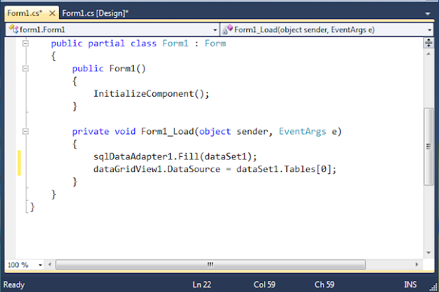 How can Create Dataset and Sql Data-Adapter using through Menu in ...