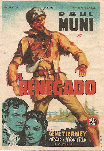 Programa de Cine - El Renegado - Gene Tierney - Paul Muni