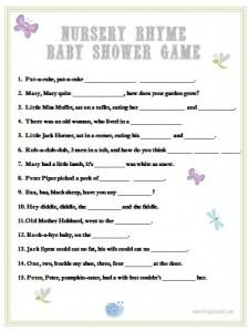 Baby Shower Games Nursery Rhymes babyshowershu site offering few sample classic memorize game for kids funny attracting gameplay and easy learning concept