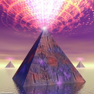 Pirámides del mundo Transmisión de Energía Para Nube espacio misterioso