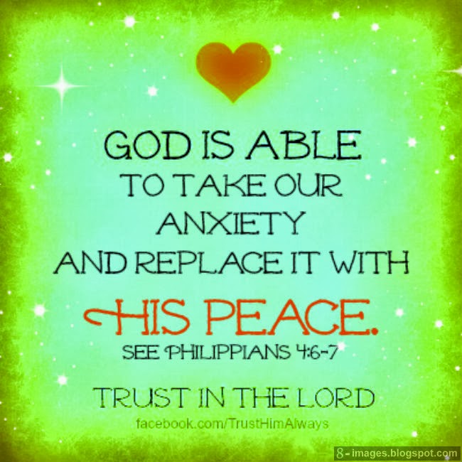 God is able to take our Anxiety and replace it with His peace. See