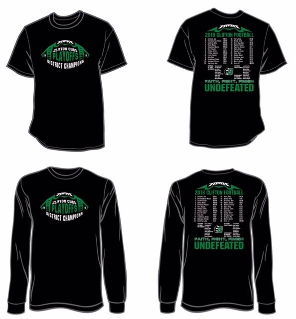 Clifton Athletic Booster Club: 2018 Cub Football Updated Shirt Graphics