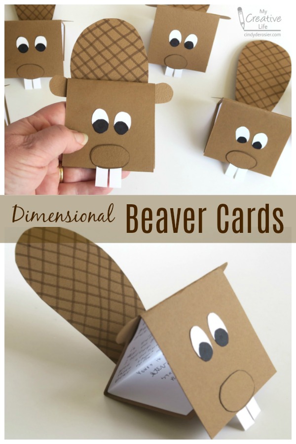 Cindy deRosier My Creative Life Dimensional Beaver Cards