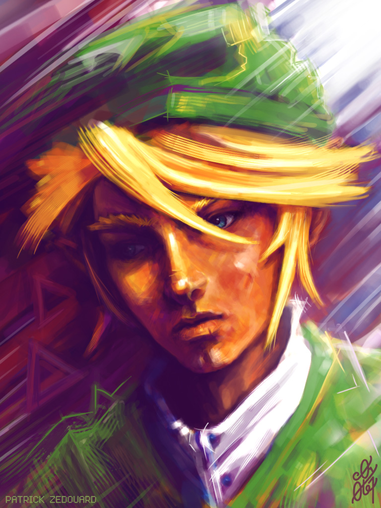 Portrait digital de Link - the Legend of Zelda Shigeru - Miyamoto - Eiji Aonuma - Nintendo