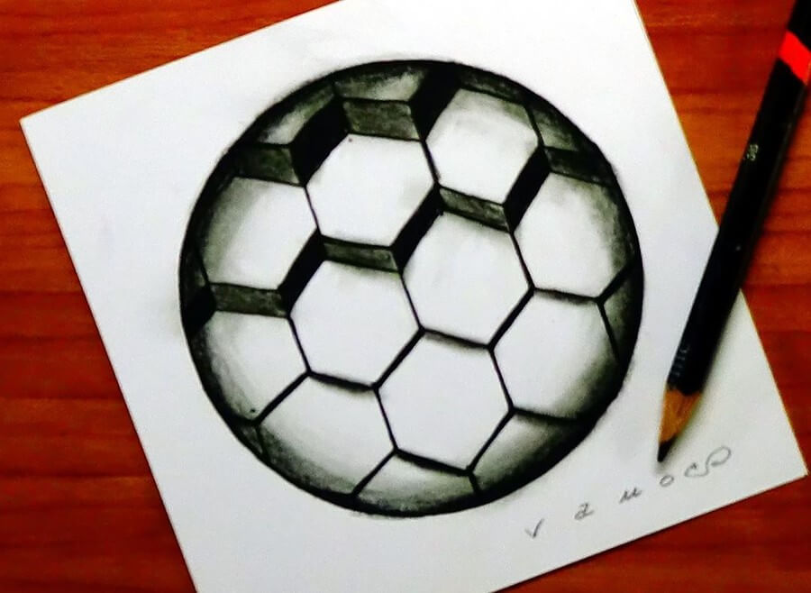 06-Hexagons-in-relief-3D-Art-Sandor-Vamos-www-designstack-co
