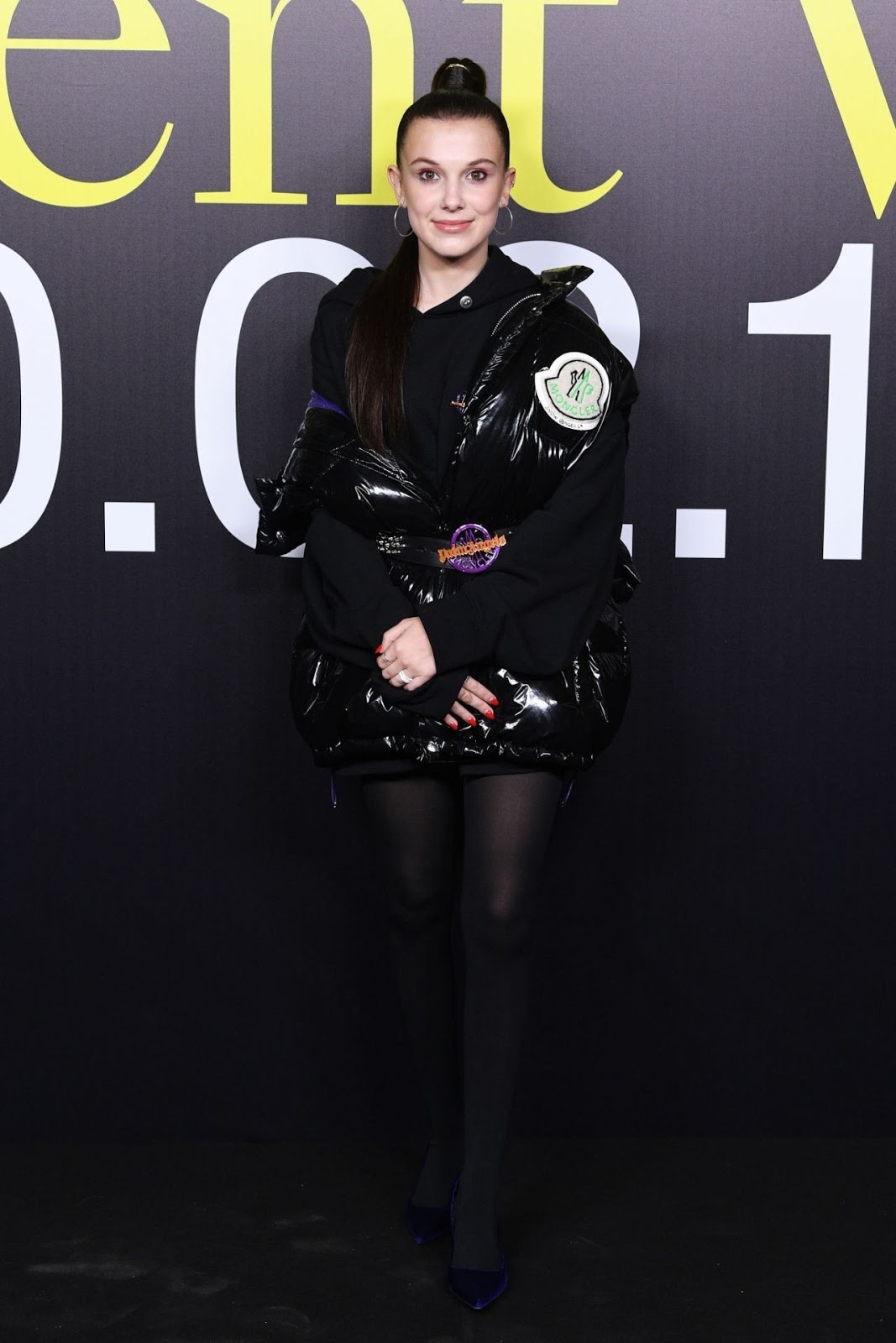 Red Carpet Dresses: Millie Bobby Brown - Moncler Genius Fashion Show in