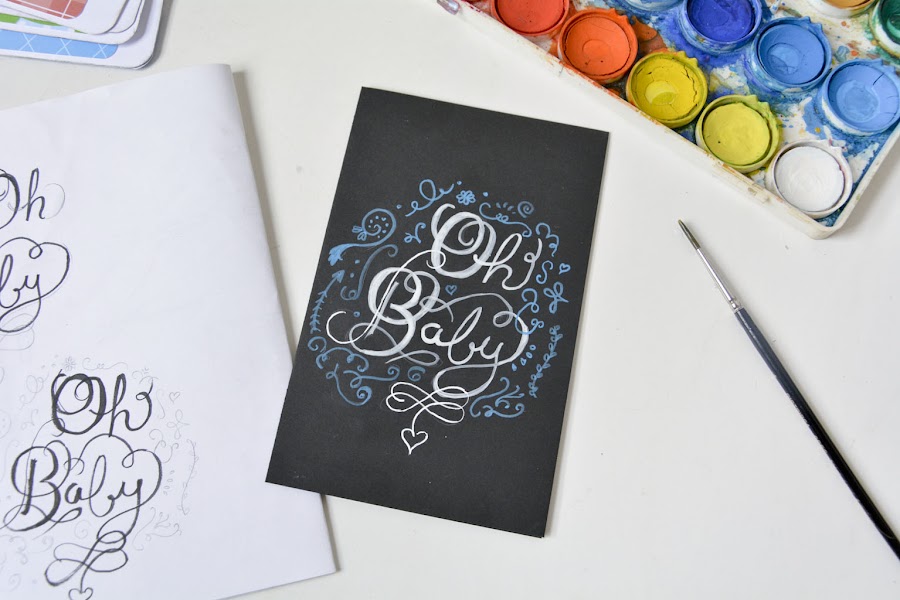 Sobre de cartulina terminado