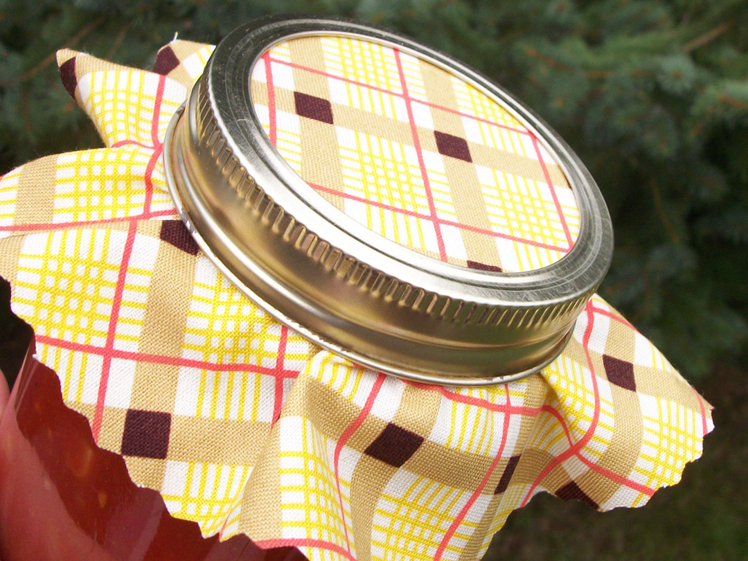 Colorful Adhesive Canning Jar Labels New cloth jam jar covers and