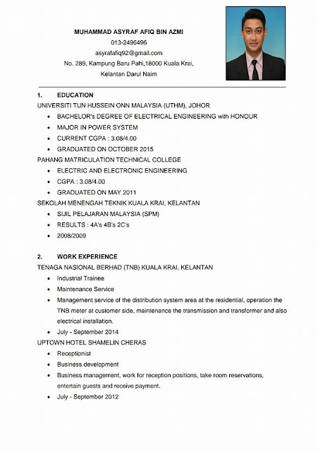 Resume Ringkas Memohon Kerja Resume Ringkas Memohon Kerja