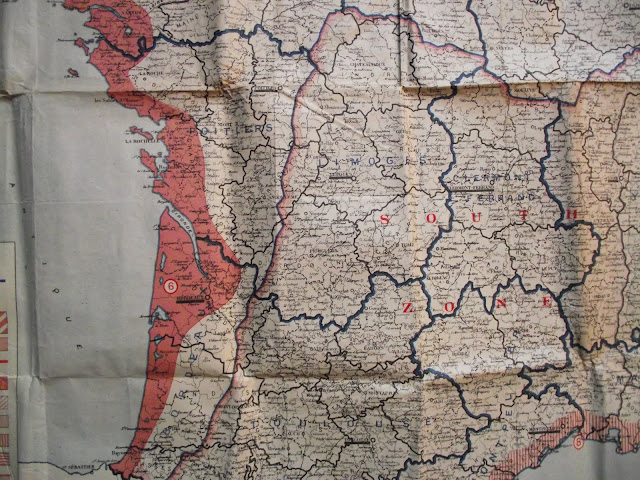 La Resistance Francaise: Carte de France occupée de 1943