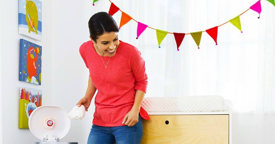 Dump Stinky Diapers in SpeciallyDesigned Diaper Pails