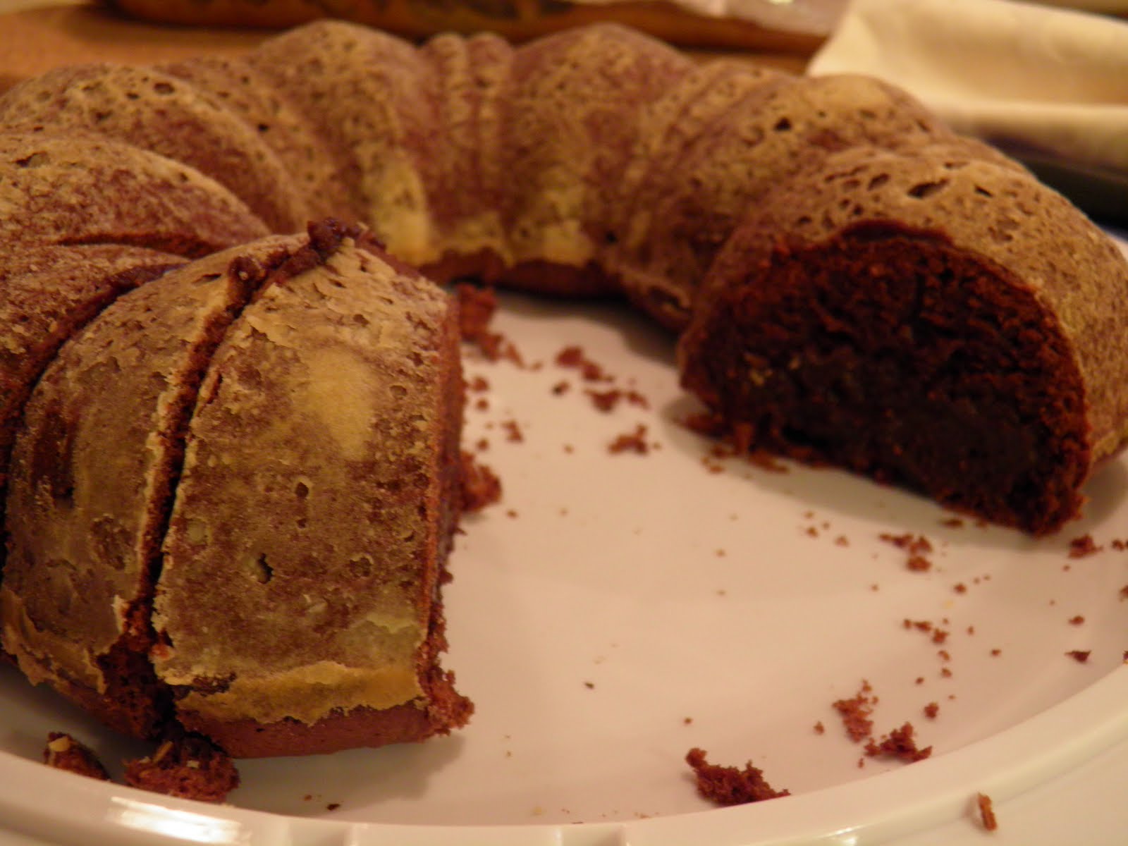 Armed and hungry Tunnel of Fudge Cake No nuts