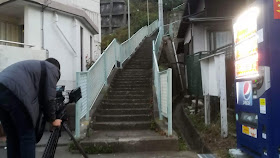 Stairs leading to the suburb of Midorigaoka.
