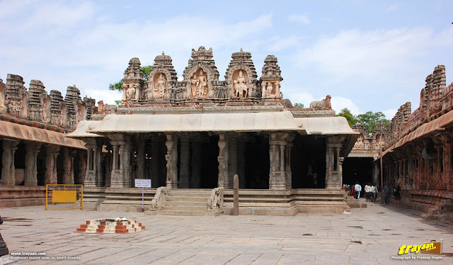 The beautiful mandapa dedicated by Krishnadevaraya to Virupaksha temple
