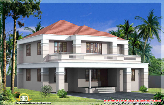 Beautiful Kerala style house elevation 2