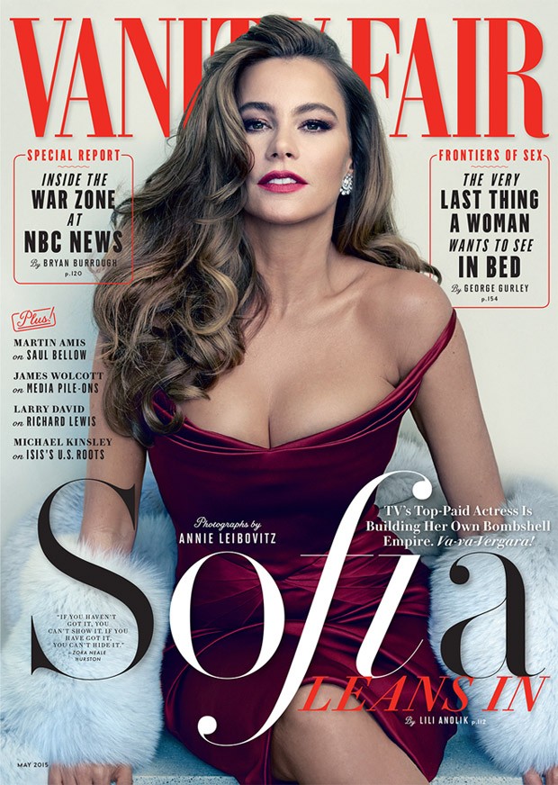Sofia Vergara bares cleavage for Vanity Fair May 2015