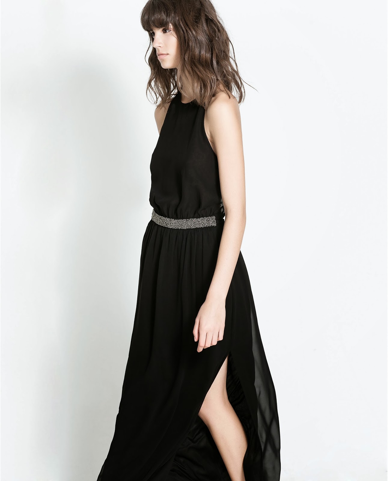 ZARA NEW COLLECTION 2013. EVENING BLACK V BACK LONG MAXI DRESS. | eBay