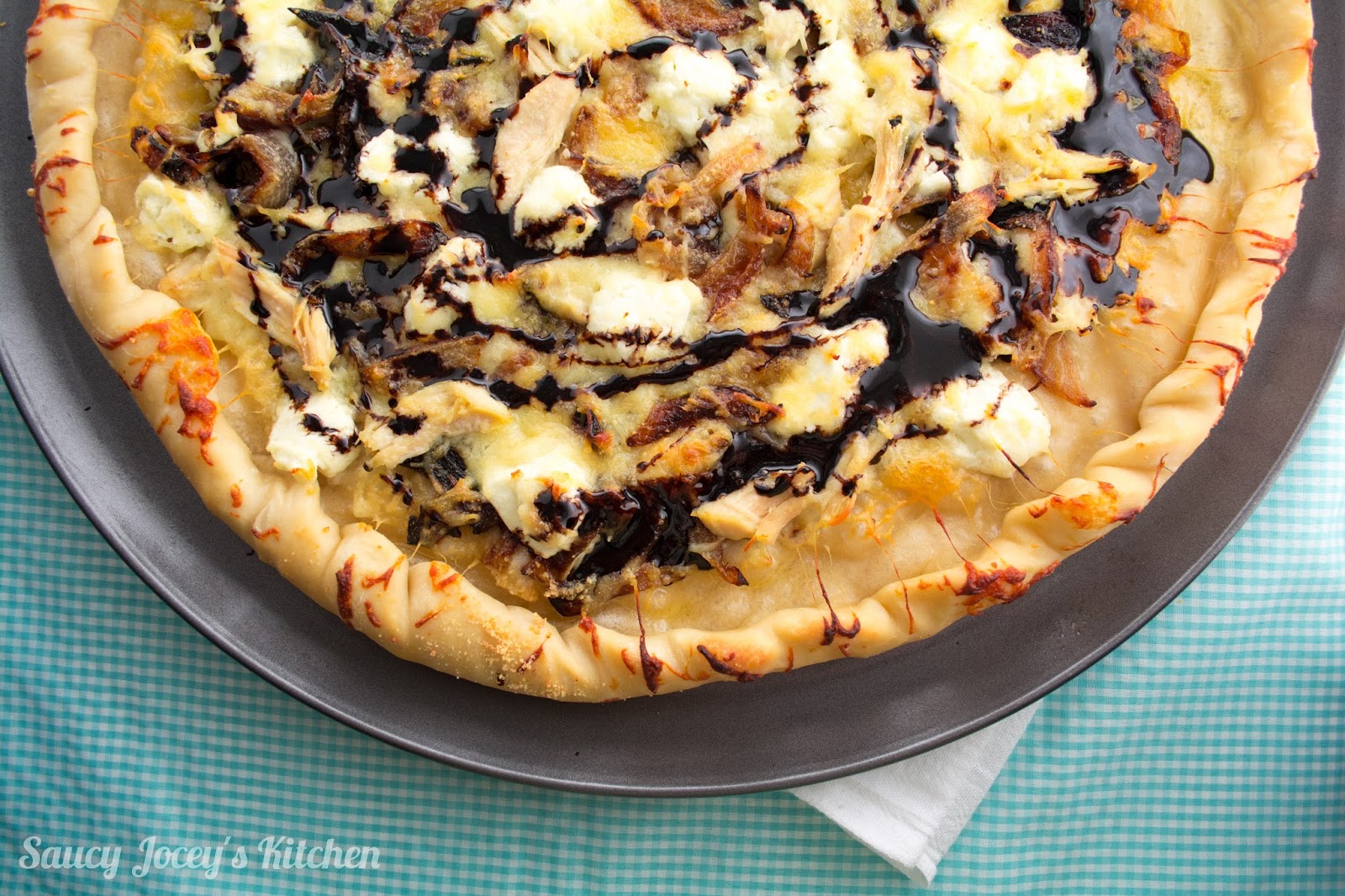 Saucy Jocey's Kitchen White Pizza with Balsamic Glaze
