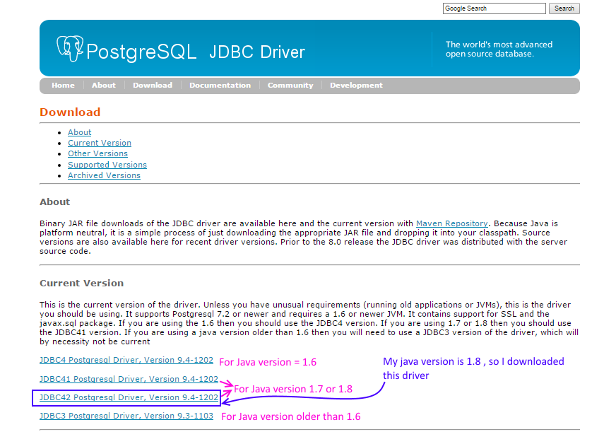 TÉLÉCHARGER JDBC POSTGRESQL JDBC POSTGRESQL TÉLÉCHARGER