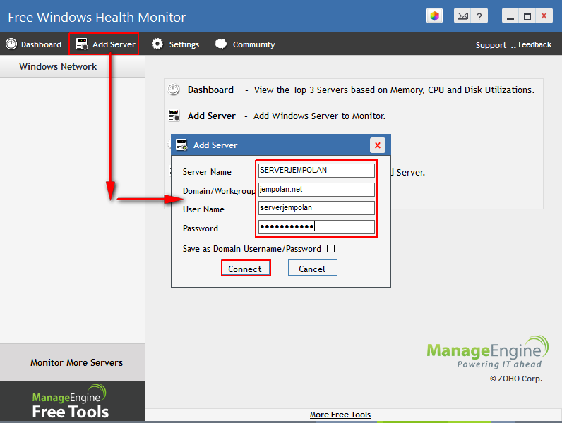 Add to monitoring. Add to monitoring