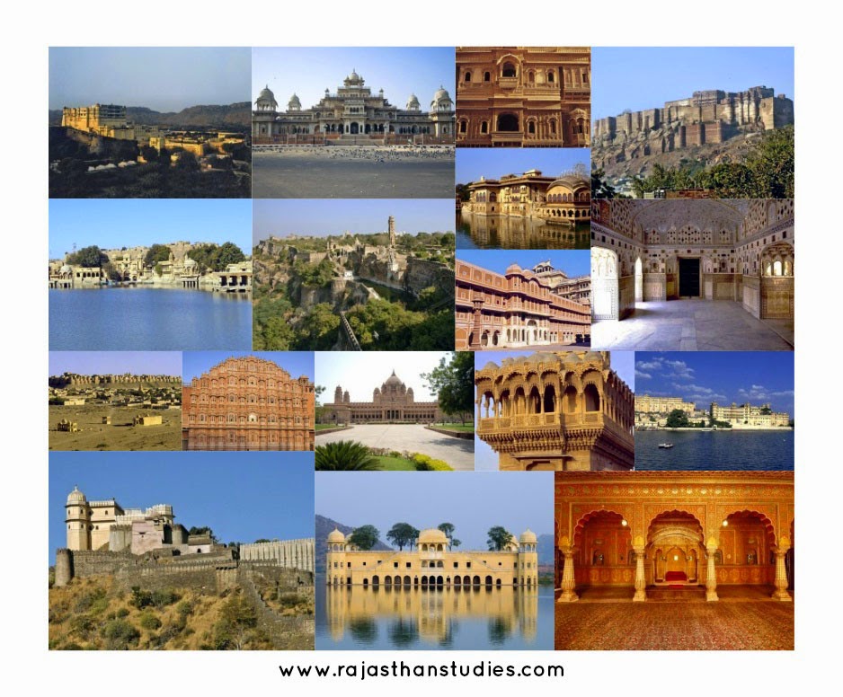 Rajasthan Historical Monuments Collage - Plan a Holiday / Tour to Rajasthan