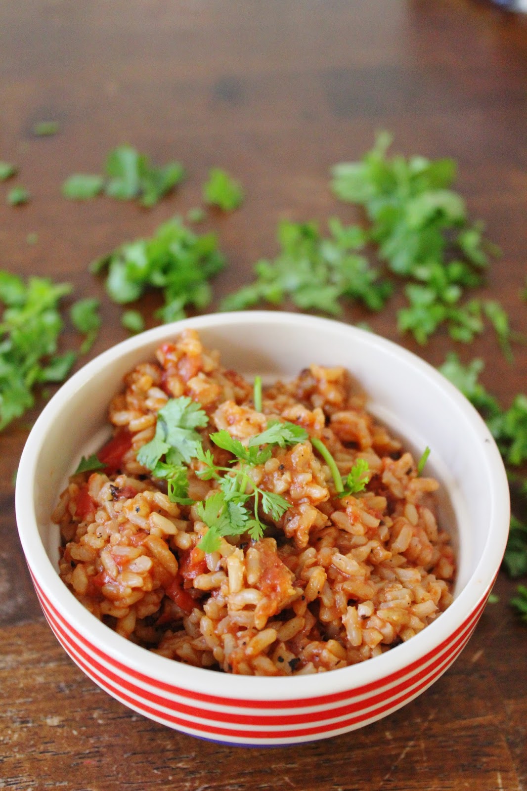 Chicken Enchiladas with Avocado Cream Sauce + Spanish Rice