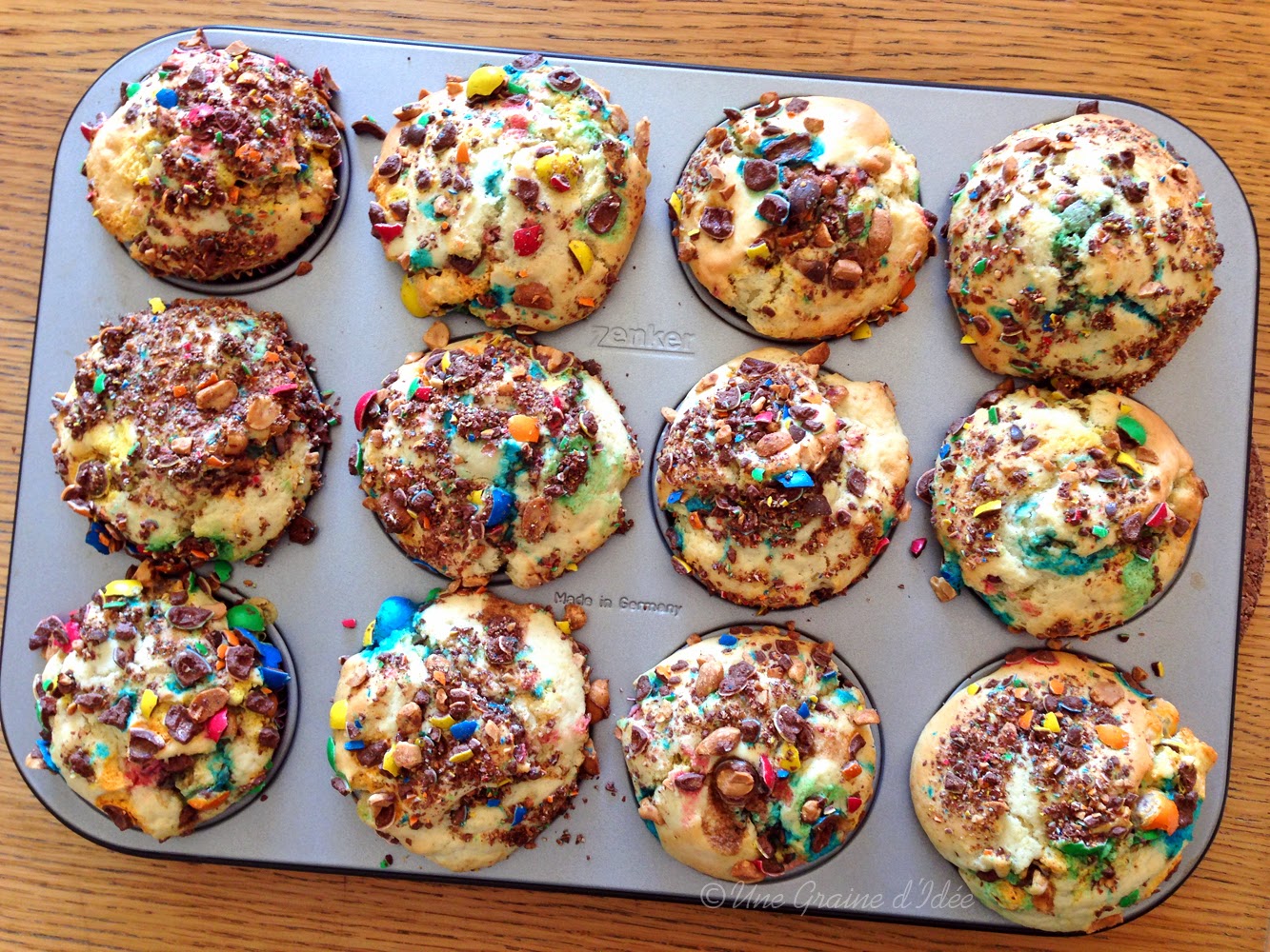 Muffins aux M&M's Une Graine d'Idée