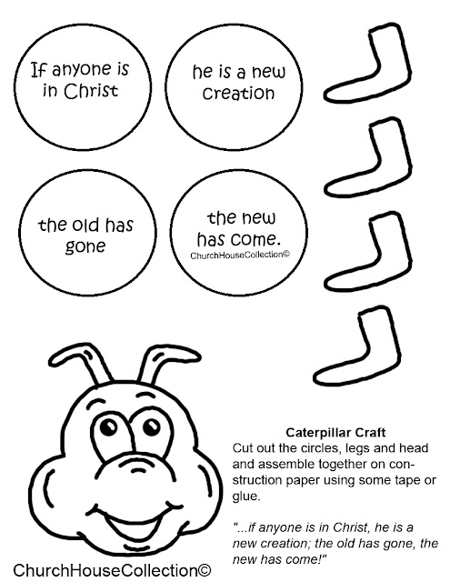 Caterpillar Craft For Sunday School Kids- 2 Corinthians 5:17