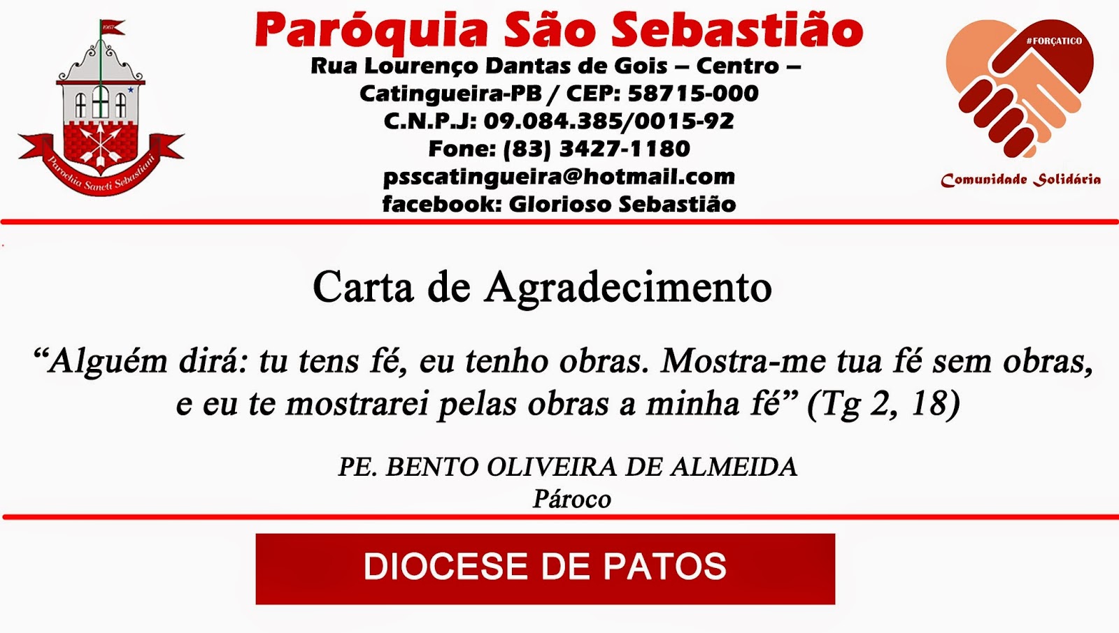 Exemplo De Carta De Agradecimento De Doação