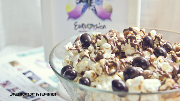 eurovisión 2013 - palomitas con toffe, chocolate y conguitos
