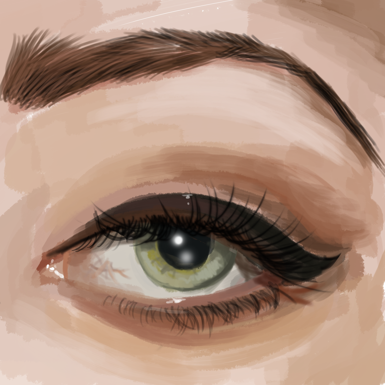 Seven Blue Orchids Drawing a Day Green Eye