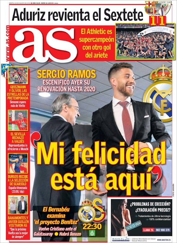 Real Madrid, AS: "Mi felicidad está aquí"