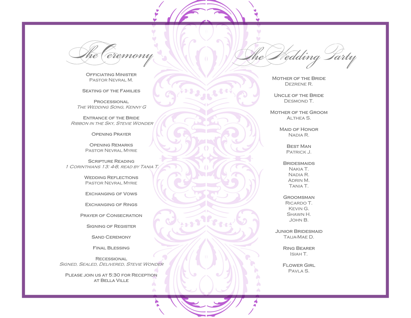Event Program Template Event Program Templates
