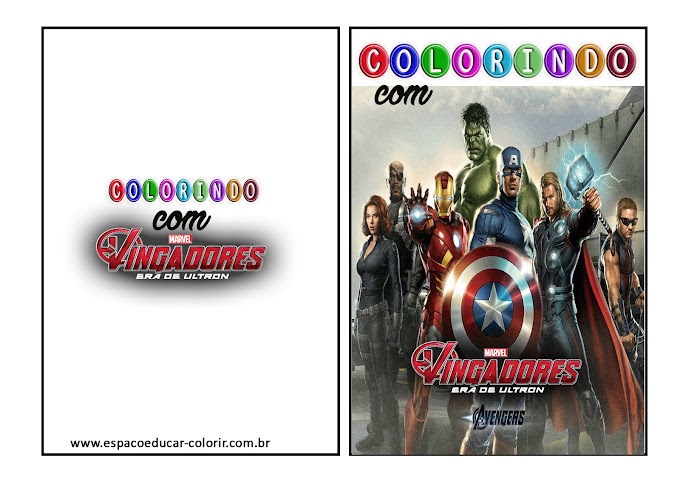 Livro de colorir dos vingadores grátis para imprimir! revista colorir dos Vingadores!