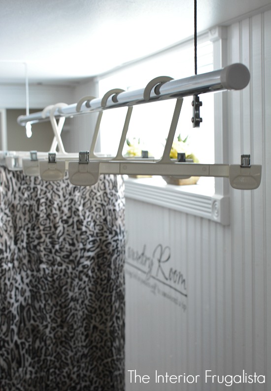 Diy Suspended Clothes Drying Rod The Interior Frugalista