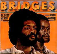 Cover the album Bridges with a painting of Scott-Heron and Jackson
