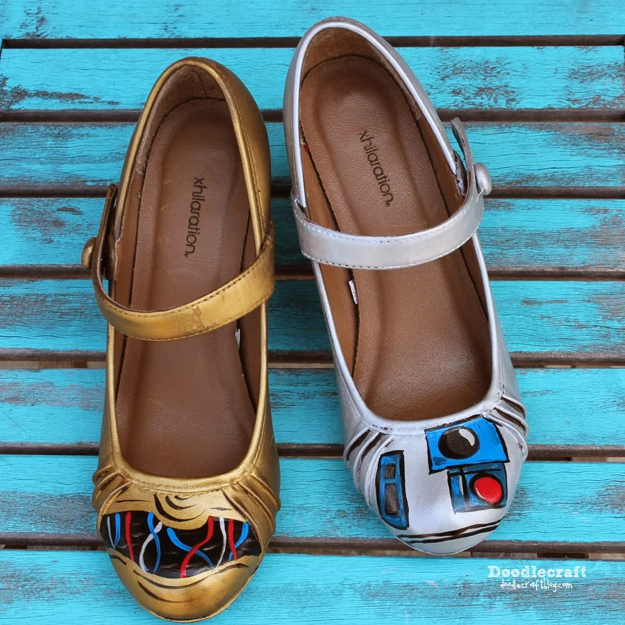 http://www.doodlecraftblog.com/2014/06/star-wars-c3po-and-r2d2-painted-shoes.html
