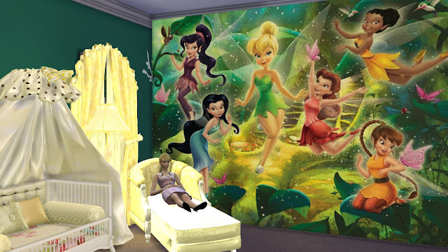 sims 4 tinker bell wall sticker,decal and mural download