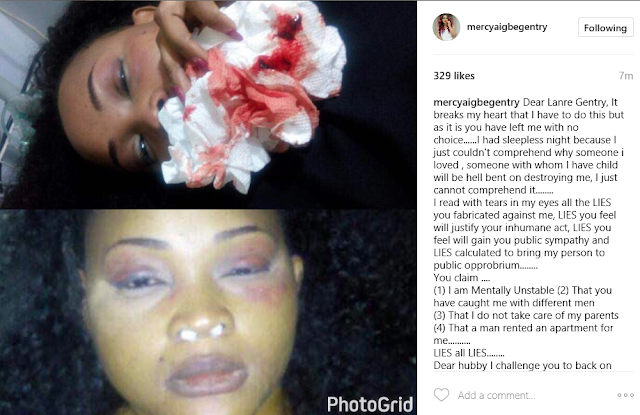 2 Mercy Aigbe replies her husband's accusations, confirms he's been beating her for years and threatens to sue him for alleging she was unfaithful