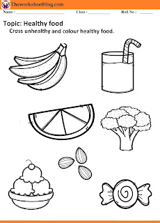 healthy and unhealthy food worksheets