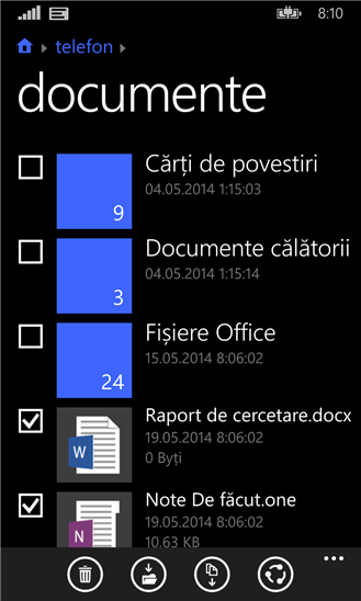 manager fisiere windows phone 8.1