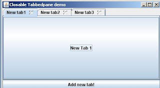 Excerpts World: How to create a Closable Tabbed pane in java