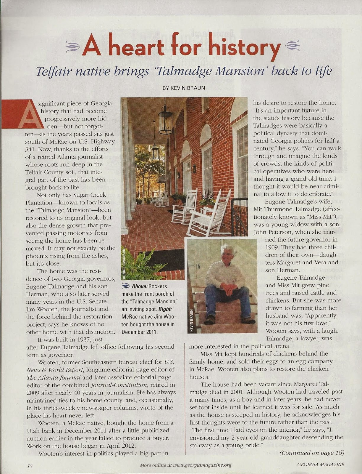 Old Historical Home McRae, Ga Link to "Gene Talmadge Mansion