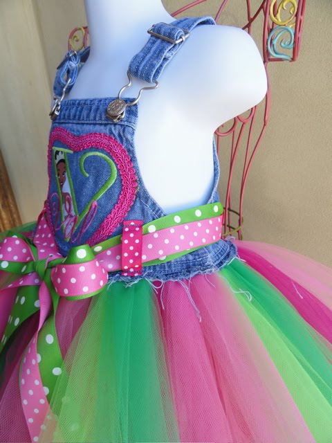Posh Baby Couture: Princess Tiana Overall Tutu Dress (Custom)