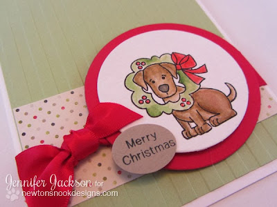 Merry Christmas Card using Canine Christmas Stamp set by Newton's Nook Designs